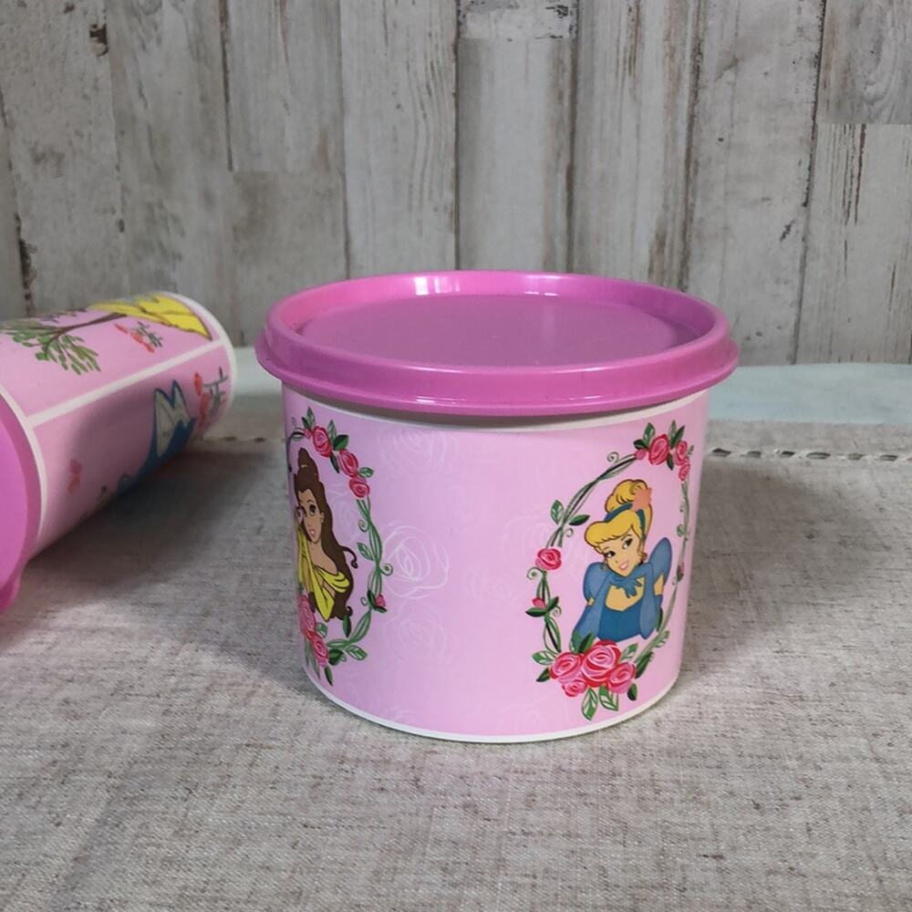 NWOT Tupperware Disney Princess Storage and Beverage Set Pink - Picture 6 of 9